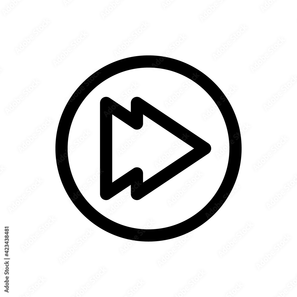 Poster next vector icon, forward button symbol. rewinding icon flat. illustration isolated vector sign symb