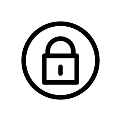 padlock icon vector from miscellaneous collection. Thin line padlock outline icon vector illustration. Outline, thin line padlock. lock icon . web icon set .vector illustration