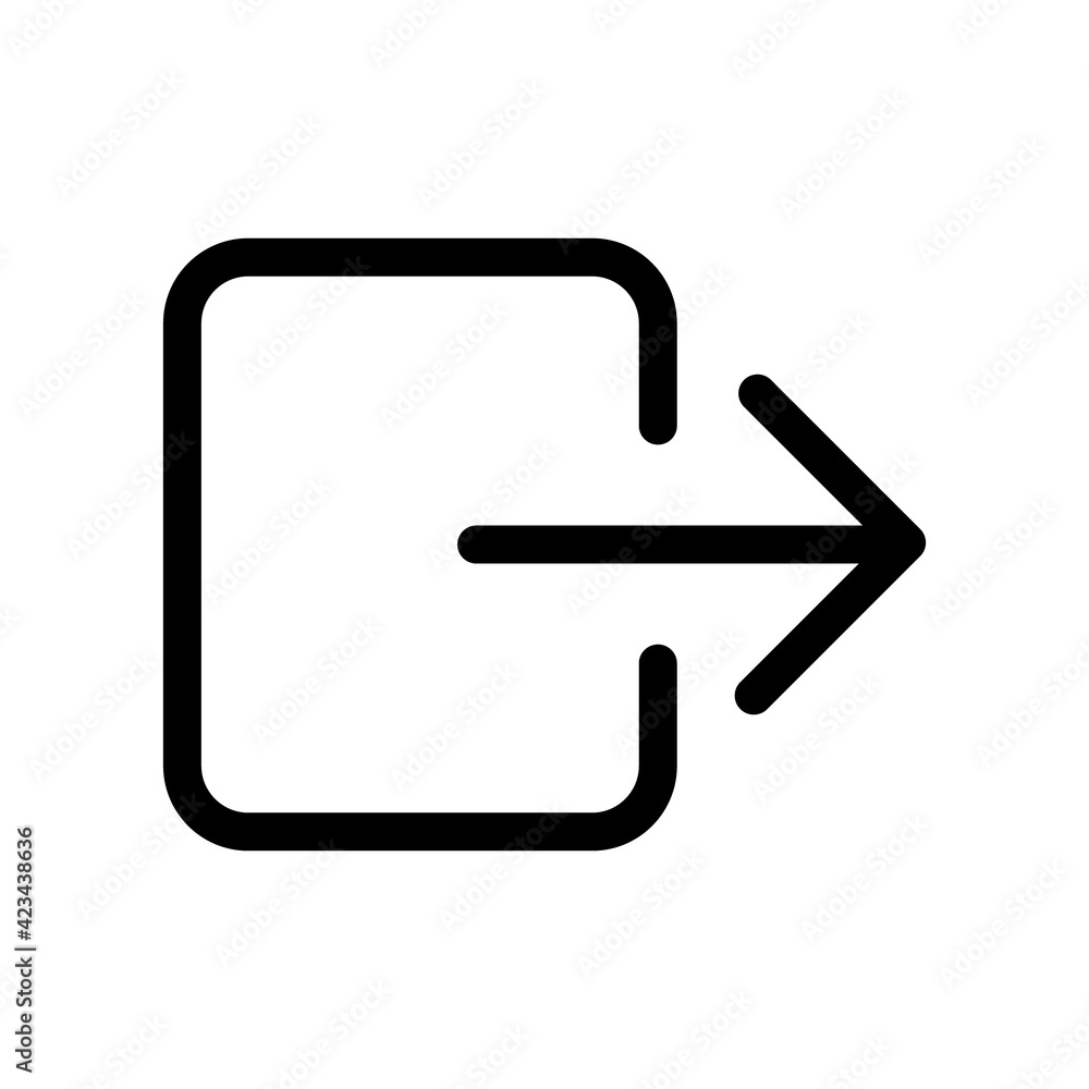 Poster log out icon vector. vector symbol logout , arrow and door icon exit. logout sign icon. log out symb