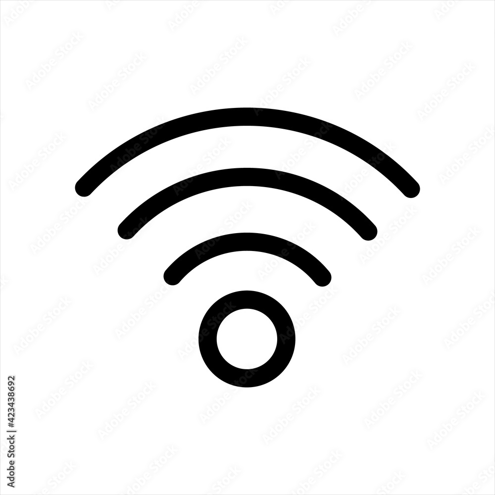 Poster internet connection icon. wireless and wifi icon or wi-fi icon sign for remote internet access, podc