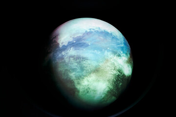 Fototapeta na wymiar Image of planet earth on black background