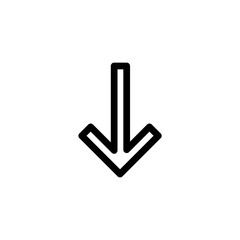 arrow down icon design illustration,glyph style design, designed for web and app