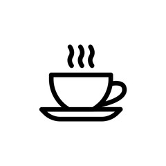 Cup of coffee icon. Cup flat icon. Thin line signs for design logo, visit card, etc. Single high-quality outline symbol for web design or mobile app. Cup outline pictogram.