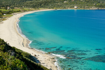 Fototapeta na wymiar La plage de Losari, en Haute-Corse