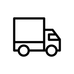 Fototapeta na wymiar Fast delivery Truck icon on white background. shipping delivery truck line art vector icon for transportation apps and websites. Delivery Truck icon in flat style isolated on white background.