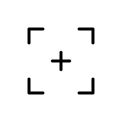 Focal point or focus icon design. Vector. Focus icon, focus lens vector. Focus Vector Line Icon