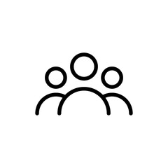 Group of people. People black vector icons. People icons in modern simple flat and lines design. People vector icon, isolated on white background. Profile and User Line Icon