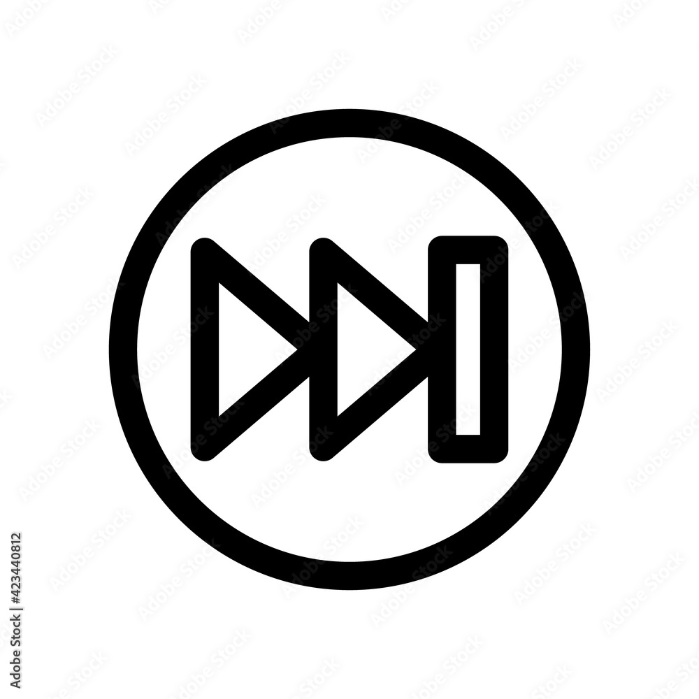 Poster next vector icon, forward button symbol. rewinding icon flat. illustration isolated vector sign symb