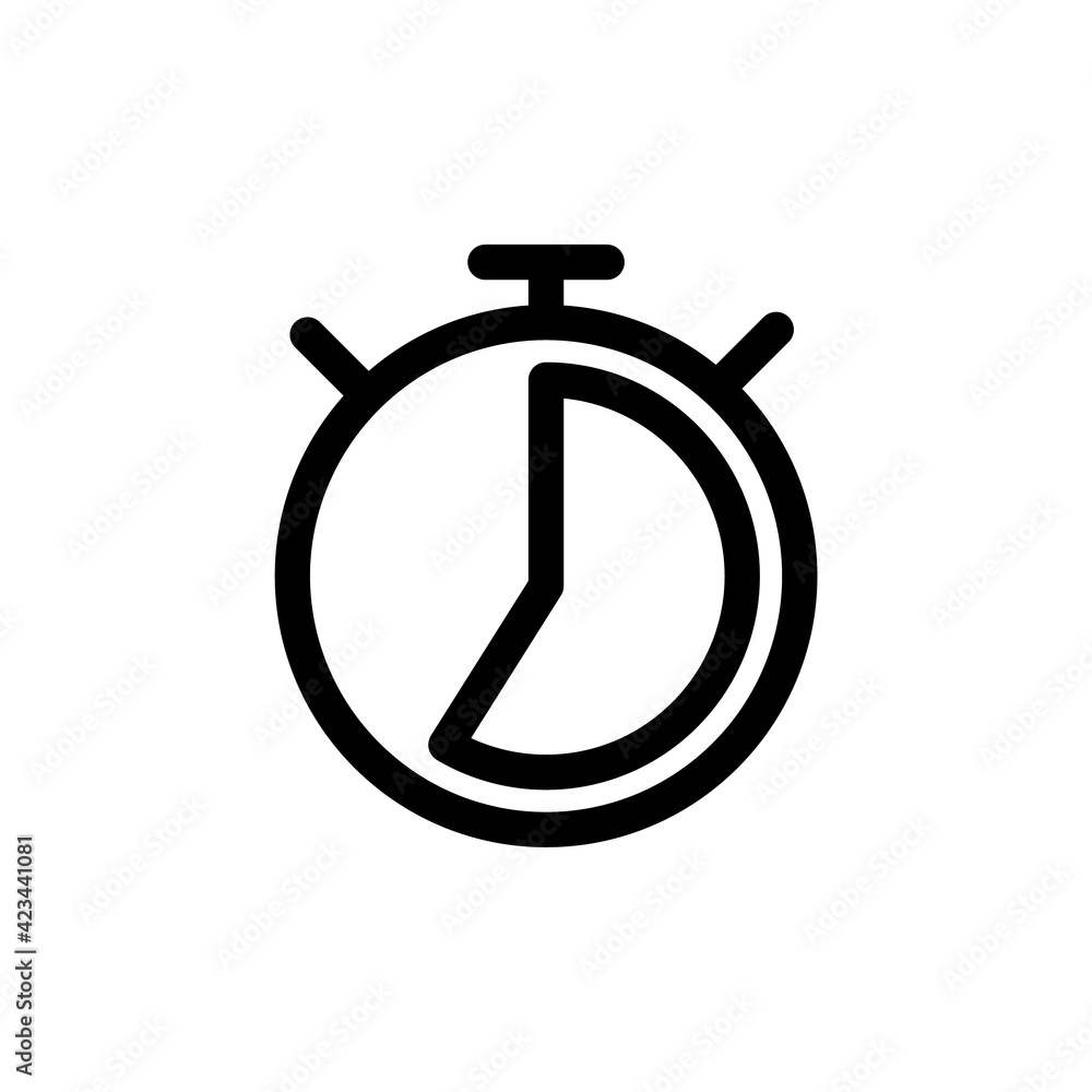 Poster stopwatch. stop watch timer flat vector icon for apps and websites. quick time icon, fast deadline, 