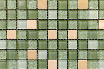 Colored tiles for the shower room.