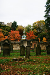 old cemetery in autumn