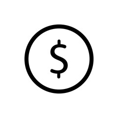 coins icon and dollar sign. Money symbol