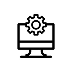 computer setting icon illustration isolated vector sign symbol