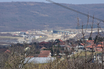 Bypass around Belgrade. Landscape from the hill