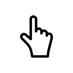 Hand cursor icon click. Hand click icon. Finger pointer isolated vector. Clicker, Pointer Hand Line Icon. Editable Stroke. Pixel Perfect. For Mobile and Web.
