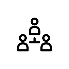 People network vector icon. person connection icon. partnership network sign, relationship symbol for apps or website. Social network connection and global business communication concept.