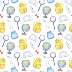 School Seamless Pattern