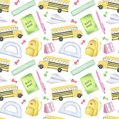 School Seamless Pattern