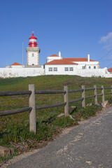 Fototapeta na wymiar beautiful natural view on a white portugal pharos