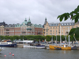 Naklejka premium Cityscape of the city Stockholm, Sweden