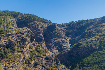 Fototapeta premium Geological formation near the waterfall of Fisgas de Ermelo