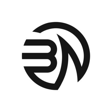 Initial bn letter logo vector template design. Linked letter nb logo design. Simple bn vector template.