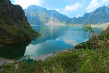 Fototapeta na wymiar Pinatubo volcano crater lake. Luzon island, Philippines.
