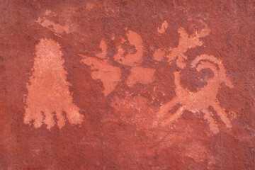 Native American petroglyphs in the Nevada desert