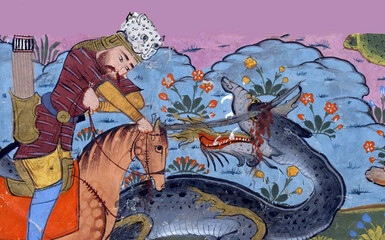 Rustam kills Suhrâb