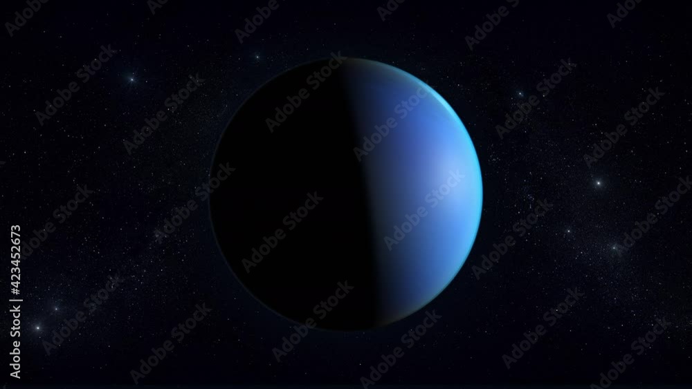 Canvas Prints the planet of the solar system neptune on the background of the starry sky.