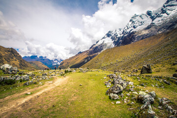valley and path though the Andes
