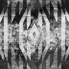 Naklejka premium Black and white seamless abstract grunge texture. High quality illustration. Ornate glossy luxurious polished monochrome design for print and surface design. Modern textile art. Ink background.