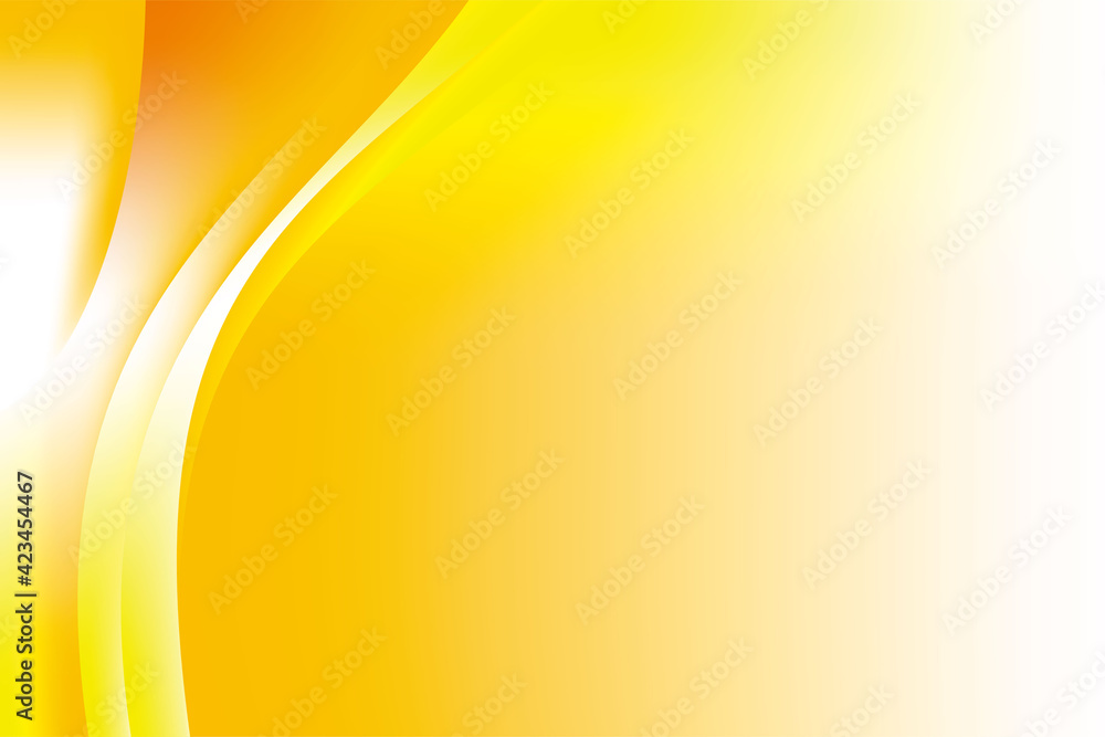 Poster abstract smooth yellow wavy background design template vector, professional fresh yellow white mesh 