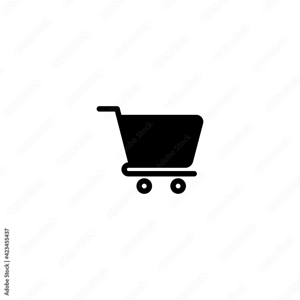 Poster shopping cart icon vector for web, computer and mobile app