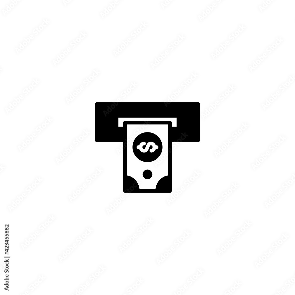 Poster atm icon vector for web, computer and mobile app