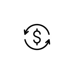 Dollar Exchange icon, Transaction icon vector