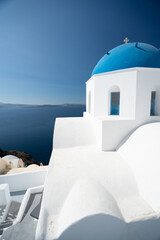 The Blue Dome church Santorini island