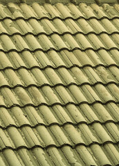 gray ceramic clay roof wavy old and weathered background vertical
