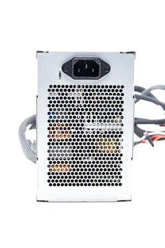 server power supply radiator grill on isolated background