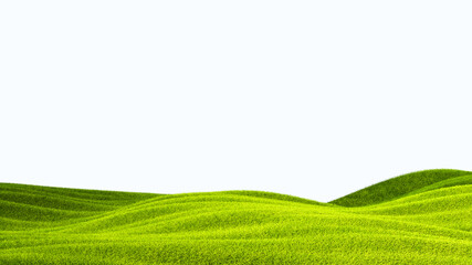 green field isolated against a white background