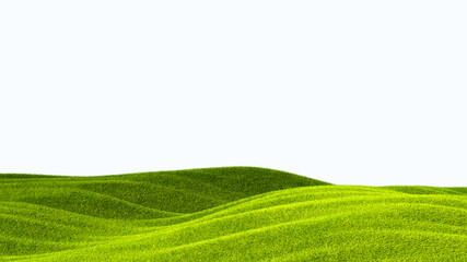 green field isolated against a white background
