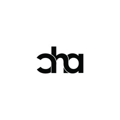 cha letter original monogram logo design