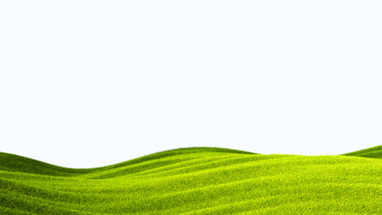 green field isolated against a white background