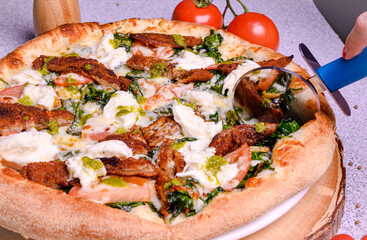 eggplant pizza burrata chesse