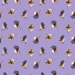 Seamless flowers pattern, floral print.	