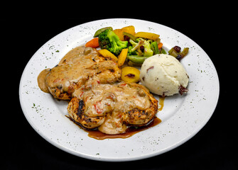 Chicken and mashed potatoes