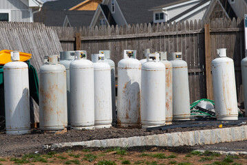 large gas cylinders empty water natural energy