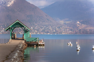 Fototapeta na wymiar Sevrier, lac d'Annecy