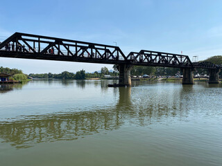 Fototapeta na wymiar railway bridge over river Kwai