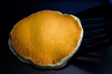 Close up of one Pancake that's prepared